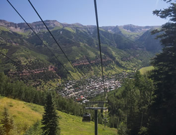 Telluride gondola in summer