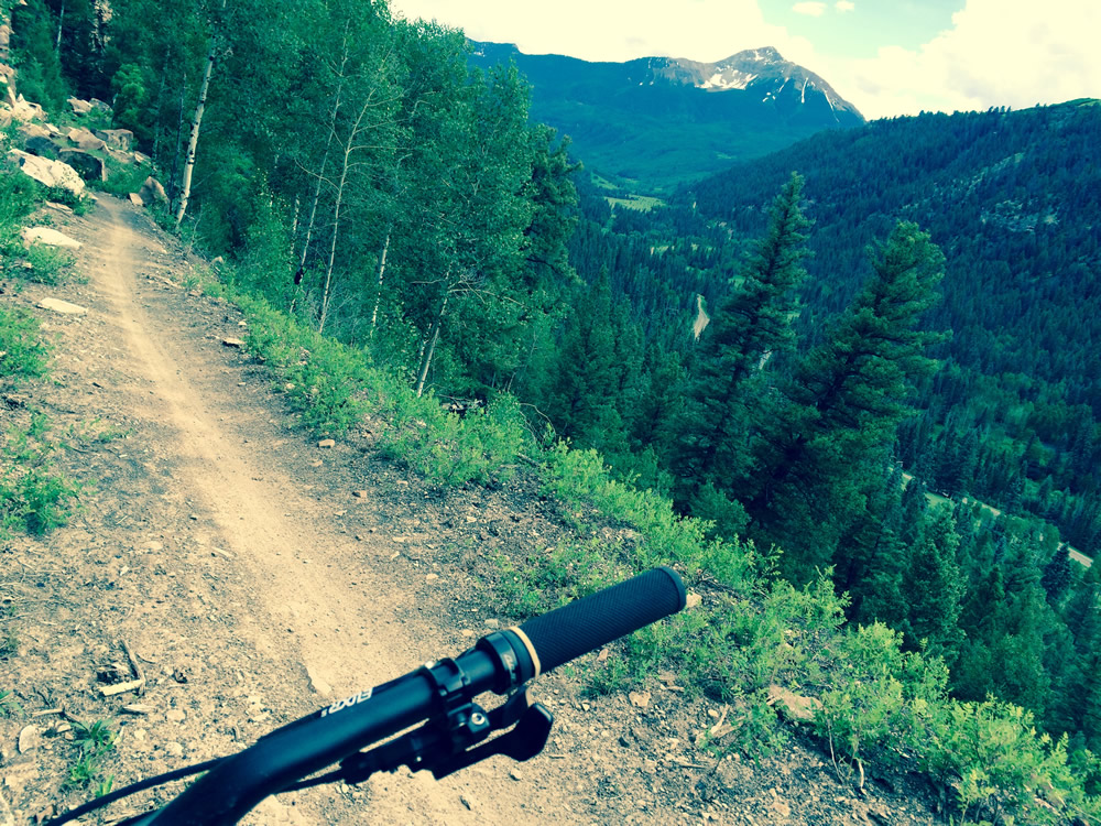 Mountain biking trail in Telluride