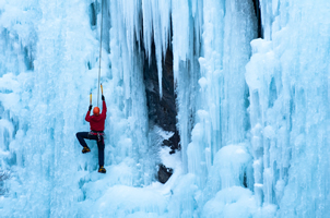 Ice climbing in Ouray