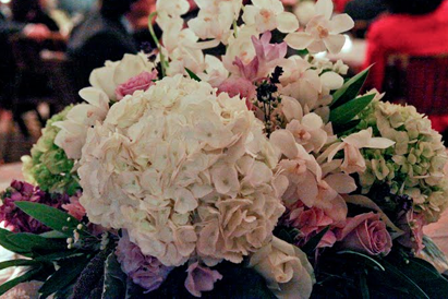 Flower arrangement for wedding in Telluride