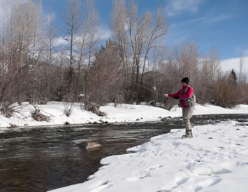 Winter Fly fishing in Telluride